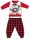 Disney Minnie Maus Winter Dickes Weihnachtsbaby Pyjama - Baumwollflanell Pyjama - Rot-Schwarz - 92