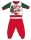 Disney Minnie Maus Winter Dickes Weihnachtsbaby Pyjama - Baumwollflanell Pyjama - Rot-Grün - 92