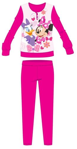 Disney Minnie Maus Winter Dicker Kinderpyjama - Baumwollflanell Pyjama - Pink - 122