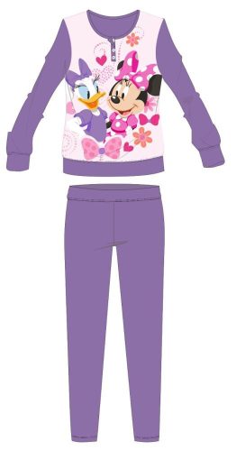 Disney Minnie Maus Winter Dicker Kinderpyjama - Baumwollflanell Pyjama - Dunkellila - 128