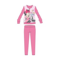   Disney Minnie Maus Winter-Baumwoll-Kinderpyjama - Interlock-Pyjama - Schmetterlingsmuster - Rosa - 122