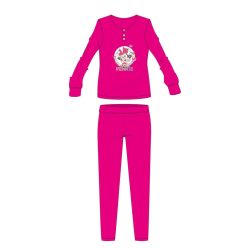   Disney Minnie Maus Winter-Baumwoll-Kinderpyjama - Interlock-Pyjama - Pink - 128