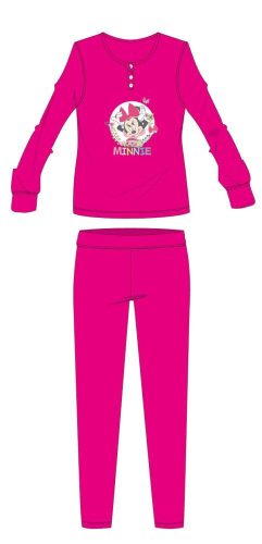 Disney Minnie Maus Winter-Baumwoll-Kinderpyjama - Interlock-Pyjama - Pink - 134-140