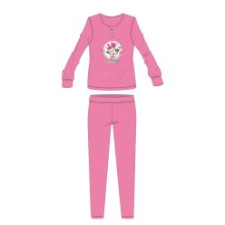   Disney Minnie Maus Winter-Baumwoll-Kinderpyjama - Interlock-Pyjama - Rosa - 104