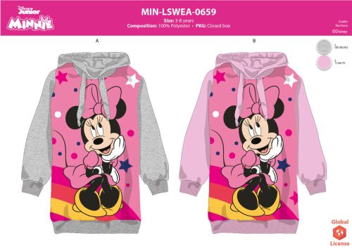 Disney Minnie Maus Kapuzenpullover für Mädchen - hellrosa - 116
