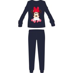   Disney Minnie Maus Damen dünner Baumwoll-Pyjama - Jersey-Pyjama - Dunkelblau