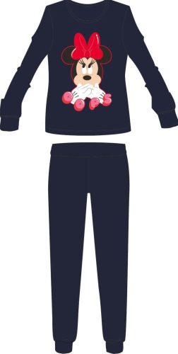 Disney Minnie Maus Damen dünner Baumwoll-Pyjama - Jersey-Pyjama - Dunkelblau