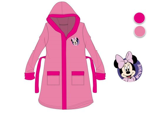 Disney Minnie Mouse Kapuzenbademantel für Kinder - rosa - 122-128