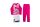 Langarm dünner Kinderpyjama - Minnie Maus - 128 - pink