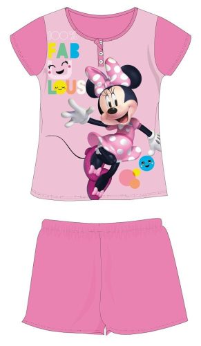 Disney Minnie Maus Sommer-Kurzarm-Kinderpyjama - Baumwoll-Jersey-Pyjama - Rosa - 104