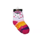 Rutschfeste Kindersocken - Minnie Maus - Vollplüsch - Schleifen - Rosa gestreift - 19-22