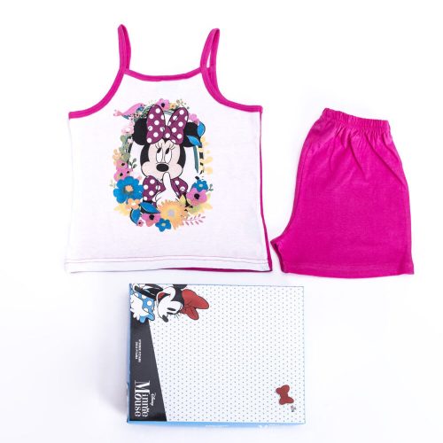 Minnie Maus Mädchen Baumwoll-Pyjama - ärmelloses Pyjama - Sommer-Set - Pink - 122