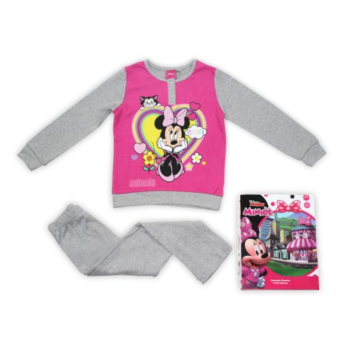 Winter Baumwoll-Kinderpyjama - Minnie Maus - grau - 134