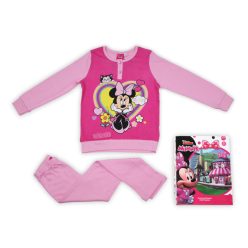 Winter Baumwoll-Kinderpyjama - Minnie Maus - hellrosa - 110