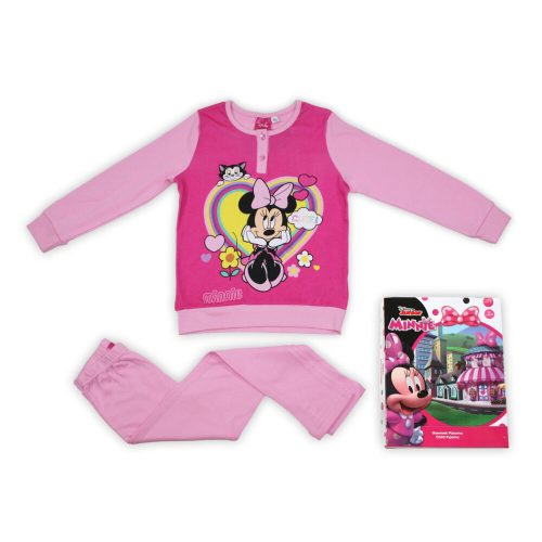 Winter Baumwoll-Kinderpyjama - Minnie Maus - hellrosa - 116