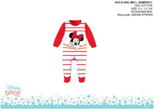 Disney Minnie Mouse Baby Romper - Weiß-Rot - Für Babys von 0-1 Monat