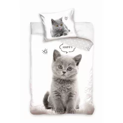 Katzen-Bettwäsche-Set 140x200 cm, 70x90 cm