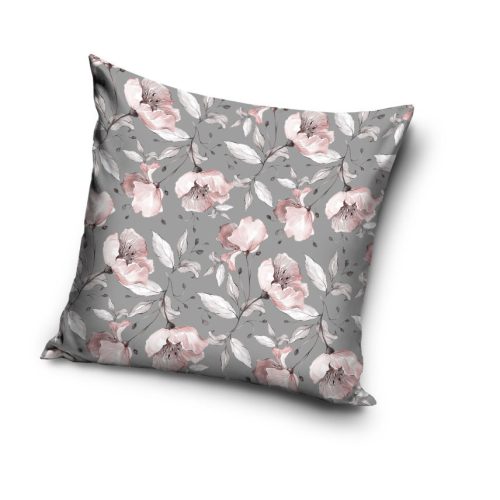 Blumenmuster Kissenbezug 40x40 cm - grau
