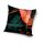 Blumenmuster Kissenbezug 40x40 cm - schwarz-orange
