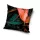 Blumenmuster Kissenbezug 40x40 cm - schwarz-orange