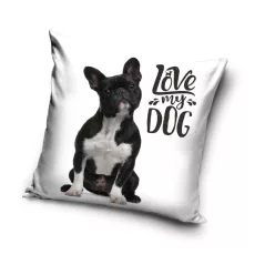 Französische Bulldogge Kissenbezug 40x40 cm