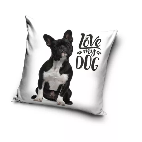 Französische Bulldogge Kissenbezug 40x40 cm