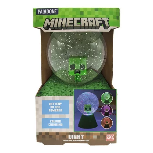 Minecraft Creeper LED csillogó világító gömb