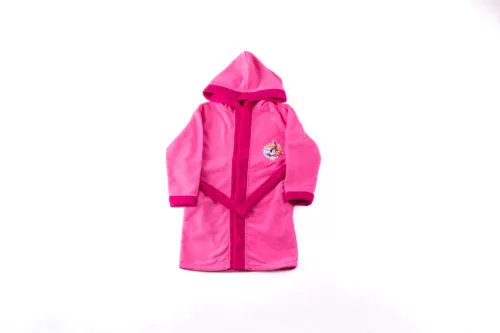 Kinderbademantel - Mikrofaser mit Kapuze - Disney Princess - 122-128 - rosa