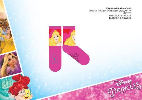 Disney Prinzessinnen rutschfeste Plüschsocken für Kinder - Pink - 23-26