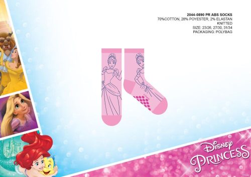 Disney Prinzessinnen rutschfeste Plüschsocken für Kinder - Hellrosa - 23-26