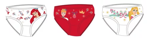 Disney Princess Weihnachtsmädchenunterhosen - 3-teiliges Baumwollunterhosen-Set