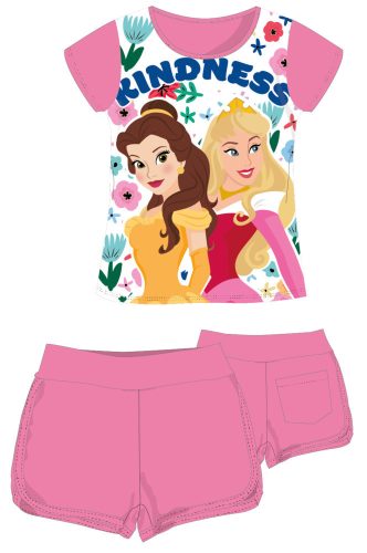 Disney Prinzessinnen Baumwoll-Sommer-Set - T-Shirt-Shorts-Set - Rosa - 98