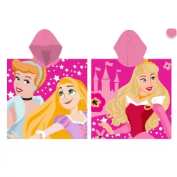 Disney Prinzessinnen 100% Baumwollponcho - 55x110 cm