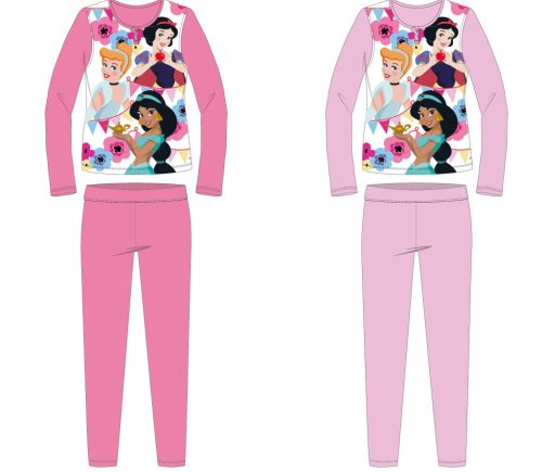 Disney Hercegnők jersey pamut pizsama - világosrózsaszín - 128