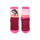 Rutschfeste Kindersocken - Disney Prinzessinnen - Vollplüsch - Bell Muster - Bordeaux-Hellrosa - 31-34