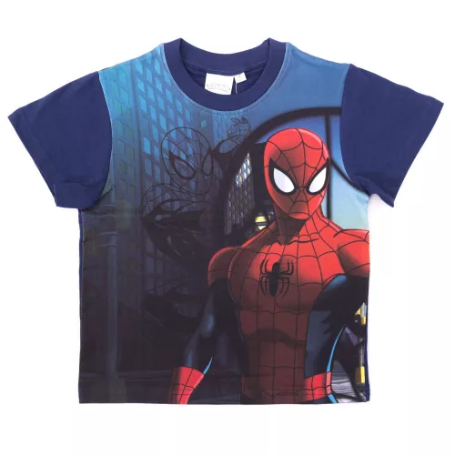 Spiderman Jungen Kurzarmshirt - Baumwollshirt - Dunkelblau_98