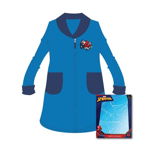 Kinderbademantel - Koralle - Spiderman - 116 - mittelblau