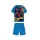 Sommer-Kurzarm-Kinder-Baumwollpyjama - Spiderman - mit Superhelden-Aufdruck - mittelblau - 122