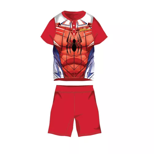 Sommer-Kurzarm-Kinder-Baumwollpyjama - Spiderman - dunkelblau - 128