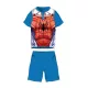 Sommer-Kurzarm-Kinder-Baumwollpyjama - Spiderman - mittelblau - 98