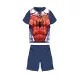 Sommer-Kurzarm-Kinder-Baumwollpyjama - Spiderman - mittelblau - 122