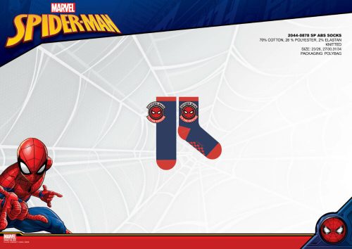 Spiderman rutschfeste Plüschsocken für Kinder - dunkelblau-rot - 31-34