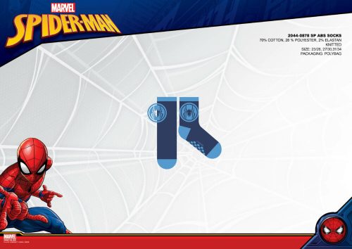 Spiderman rutschfeste Plüschsocken für Kinder - dunkelblau-hellblau-blau - 23-26