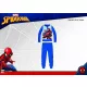 Winter Baumwoll-Interlock-Kinderpyjama - Spiderman - mittelblau - 128