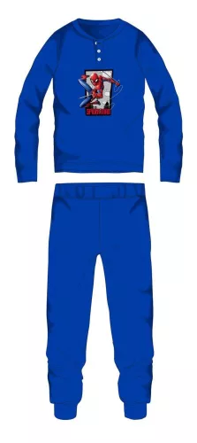 Spiderman Winterbaumwollkinderpyjama - Interlock-Pyjama - mittelblau - 122