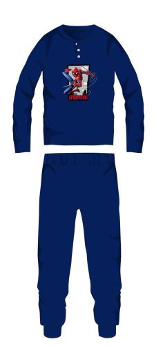 Spiderman Winterbaumwollkinderpyjama - Interlock-Pyjama - dunkelblau - 128