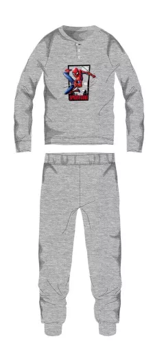 Spiderman Winterbaumwollkinderpyjama - Interlock-Pyjama - grau - 122