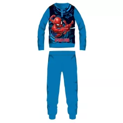   Spiderman Polarpyjama - Winterdicke Kinderpyjama - hellblau - 128