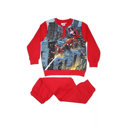 Winter-Flanell-Kinderpyjama - Spiderman - rot - 134