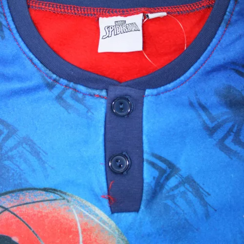 Winter-Kinderpyjama - Coral - Spiderman - rot - 98